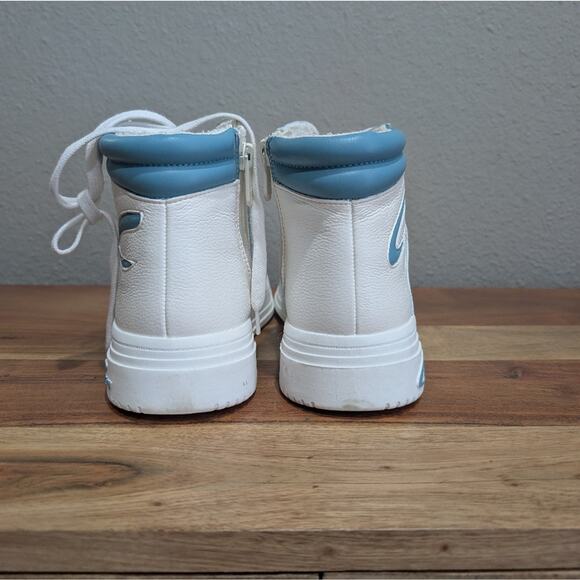 Sam Edelman Irving High Top Platform Sneaker White and Blue High-Top Sneakers - Picture 8 of 10